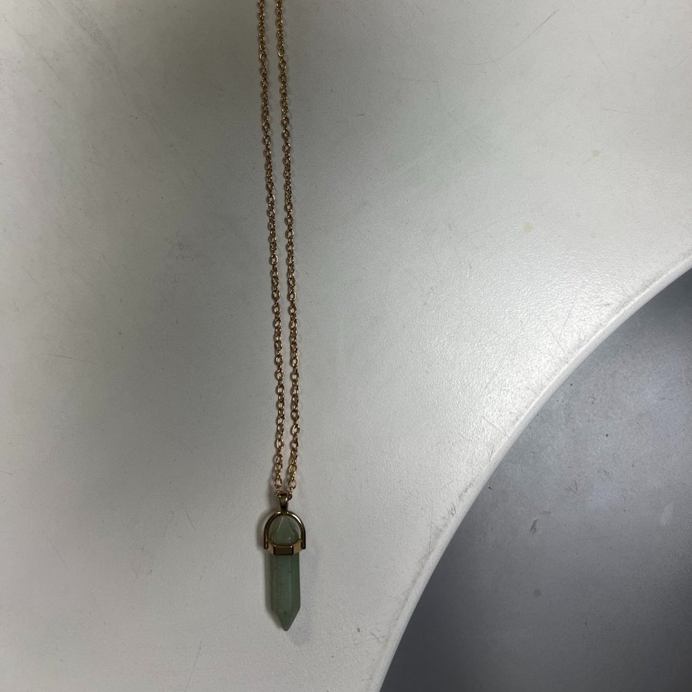 I Thought of You - Green Stone Necklace